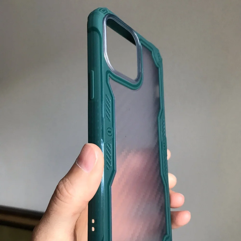 For iPhone 13 mini,13,13 PRO,13 PRO MAX phone case carbon fiber texture clear